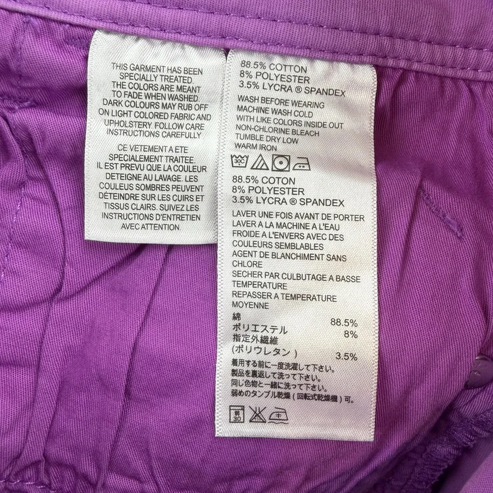 Tommy Bahama Womens 10 Purple Denim Stretch Clam Digger Bermuda Shorts TWJ0609